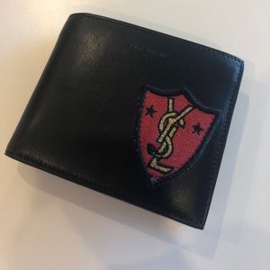 Mens YSL single fold wallet